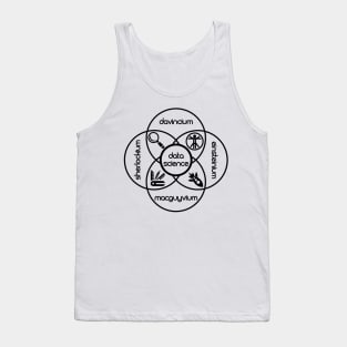 Data Science Periodic Venn Diagram of Elements | Vintage Retro Hipster Logo Black Tank Top